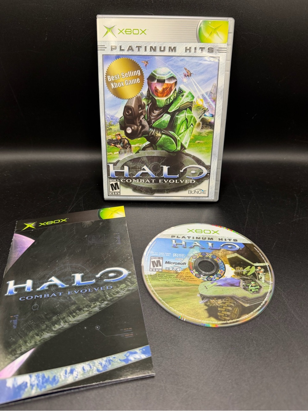 Halo : Combat Evolved (Microsoft Xbox, 2001) Platinum Hits CIB Complete
